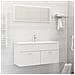 Mobile da Bagno con Lavabo Integrato Bianco in Truciolato - Foto miniatura 3