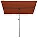 Ombrellone da Giardino Palo in Alluminio 180x110cm Terracotta - Foto miniatura 3