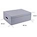 Xl Grigio Grande Scatola In Legno | 40 X 30 X 14 Cm | Coperchio E Maniglie | Cassetta Conteniore Portaoggetti Portagiochi Cofanetto Documenti Attrezzi | Perfetta Per Decoupage E Decorare - Foto miniatura 3