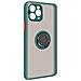 Cover Iphone 11 Pro Bimateriale Anello Supporto Metallico Verde - Foto miniatura 5