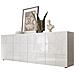 Mobile Multiuso Miro - 4 Ante, Ripiani - Per Sala, Camera, Cucina, Ingresso - Bianco In Truciolare Melaminico, 241 X 42 X 84 Cm - Foto miniatura 2