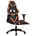 Sedia Gaming Massaggio Poggiapiedi Nero e Arancione Similpelle - Foto miniatura 7