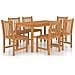 Set Da Pranzo Per Esterni 7 Pz In Legno Massello Di Teak - Foto miniatura 1