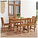 Set Da Pranzo Per Esterni 7 Pz In Legno Massello Di Teak - Foto miniatura 10