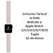Cinturino 737 Originale Loop Leather Per Apple Watch 1-2-3-4-5-6-7-se 42 44 45mm Begie - Foto miniatura 2