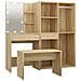 Set Tavolo Da Toeletta Con Led Rovere Sonoma Legno Multistrato - Foto miniatura 2