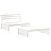 Set Divani Da Giardino 2pz Con Cuscini In Legno Massello Bianco - Foto miniatura 3