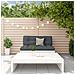 Set Divani Da Giardino 2pz Con Cuscini In Legno Massello Bianco - Foto miniatura 1
