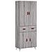 Credenza Grigio Sonoma 69,5x34x180 Cm In Legno Multistrato - Foto miniatura 2