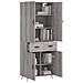 Credenza Grigio Sonoma 69,5x34x180 Cm In Legno Multistrato - Foto miniatura 3