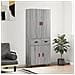 Credenza Grigio Sonoma 69,5x34x180 Cm In Legno Multistrato - Foto miniatura 1