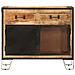 Credenza 80x31x66 Cm In Legno Grezzo Massello Mango E Metallo - Foto miniatura 2