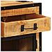 Credenza 80x31x66 Cm In Legno Grezzo Massello Mango E Metallo - Foto miniatura 3
