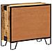 Credenza 80x31x66 Cm In Legno Grezzo Massello Mango E Metallo - Foto miniatura 6