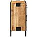 Credenza 80x31x66 Cm In Legno Grezzo Massello Mango E Metallo - Foto miniatura 8