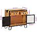 Credenza 80x31x66 Cm In Legno Grezzo Massello Mango E Metallo - Foto miniatura 9