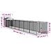 Casetta Cani Con Tetto Antracite 117x813x123 Cm Acciaio Zincato - Foto miniatura 5