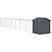 Casetta Cani Con Tetto Antracite 117x813x123 Cm Acciaio Zincato - Foto miniatura 6