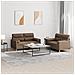 Set Di Divani 2 Pz Con Cuscini Marrone In Tessuto - Foto miniatura 1