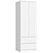 Armadio A 2 Ante Battenti E Cassetti S60, 60x51x180 cm, Colore Bianco - Foto miniatura 1