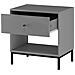 Celine Comodino Con 1 Cassetto In Truciolare Grigio - Foto miniatura 3