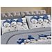 Copripiumino Sacco Piumone Pensieri Delicati Cotone Disegno Snowman Matrimoniale Blu - Foto miniatura 2