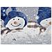 Copripiumino Sacco Piumone Pensieri Delicati Cotone Disegno Snowman Matrimoniale Blu - Foto miniatura 3
