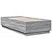 Giroletto Con Luci Led Grigio Sonoma 90x200cm Legno Multistrato - Foto miniatura 3