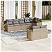 Set Divano Da Giardino 8 Pz Con Cuscini Beige In Polyrattan - Foto miniatura 1