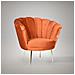 Poltrona Orel In Velluto Ruggine Babyface 09 Piedini Oro - Foto miniatura 1