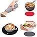 Set Di 2 Sottopiatti In Silicone Resistenti Al Calore - Cuscinetti Rotondi Darkgrey - Foto miniatura 3