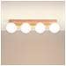 Lampada Da Soffitto Bulbo 4 In Legno Naturale Sl. 1685 - Moderno Lampada Da Soffitto Legno Naturale /bianco 16x63x12 Cm - Foto miniatura 3