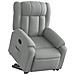 Poltrona Alzapersona Reclinabile Grigio Chiaro in Tessuto - Foto miniatura 3