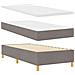 Letto a Box Spring con Materasso e Panchina Tortora 80x200 cm Tessuto - Foto miniatura 3