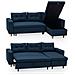 Wade Divano Letto Angolare A 3 Posti Blu - Foto miniatura 3
