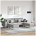 Divano in tessuto con cuscino 3 pcs Grigio Nuvola 208 cm Tessuto - Foto miniatura 2