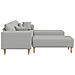 Divano in tessuto con cuscino 3 pcs Grigio Nuvola 208 cm Tessuto - Foto miniatura 5