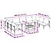 Set Divano da Giardino 10 pcs Antracite Acciaio - Foto miniatura 8