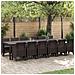Set da Pranzo per Giardino 13 pcs Marrone Rattan Polt - Foto miniatura 2