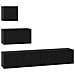Mobile TV da Parete 4 pcs Rovere nero 80 x 30 x 30.5 cm - Foto miniatura 1