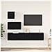 Mobile TV da Parete 4 pcs Rovere nero 80 x 30 x 30.5 cm - Foto miniatura 2