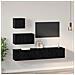Mobile TV da Parete 4 pcs Rovere nero 80 x 30 x 30.5 cm - Foto miniatura 4