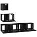 Mobile TV da Parete 4 pcs Rovere nero 80 x 30 x 30.5 cm - Foto miniatura 8