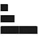 Mobile TV da Parete 4 pcs Rovere nero 80 x 30 x 30.5 cm - Foto miniatura 9