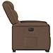 Poltrona Alzapersona Reclinabile Elettrica Marrone Tessuto - Foto miniatura 6