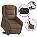 Poltrona Alzapersona Reclinabile Elettrica Marrone Tessuto - Foto miniatura 8
