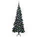 Albero di Natale Artificiale Angolare con 300 LED Verde 180 cm - Foto miniatura 4