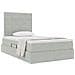 Letto con contenitore e materasso Grigio chiaro 120 x 190 cm - Foto miniatura 3