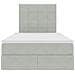 Letto con contenitore e materasso Grigio chiaro 120 x 190 cm - Foto miniatura 7