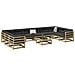 Set Divani da Giardino 11 pz in Legno Impregnato di Pino - Foto miniatura 2